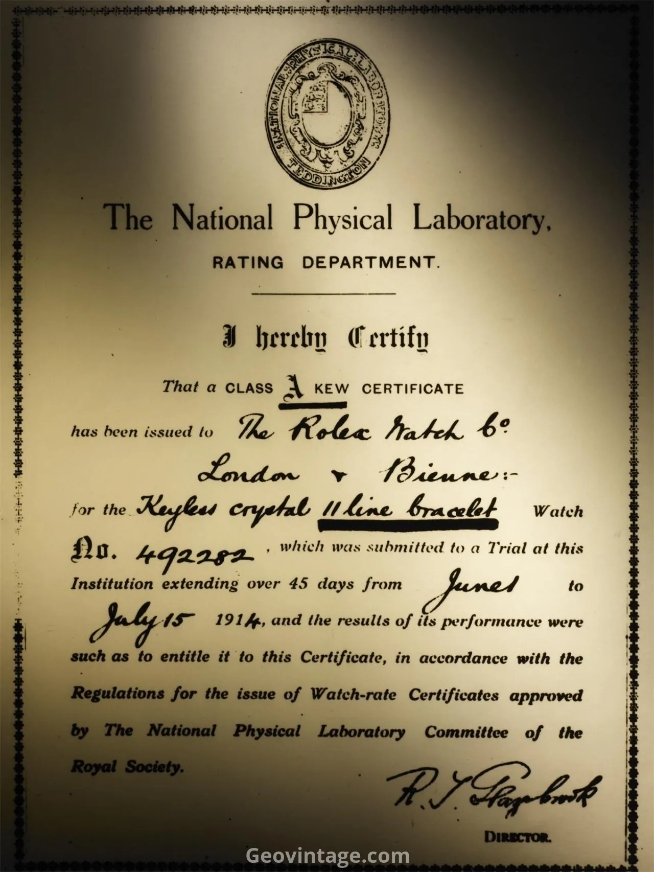 La Prima Certificazione di Precisione Cronometrica